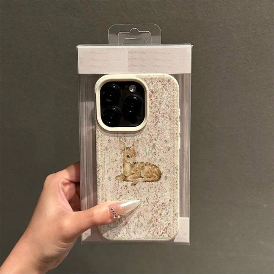 Vintage Deer Pattern Phone Case Phone Case For iPhone 17 Pro Cases iPhone 16 Pro Max 15 14 13 12 11 XS XR X 16E Air 16Plus Cover