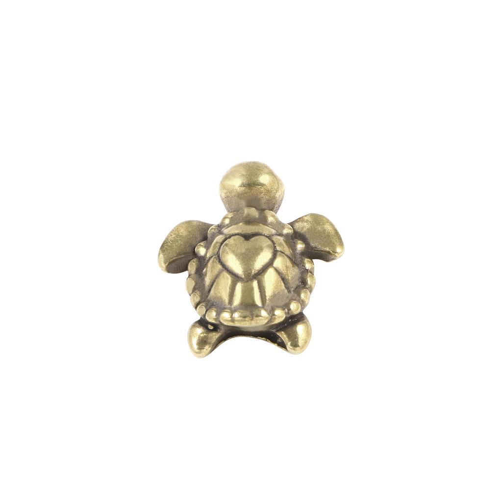 Mini Brass Cute Turtle Tea Pet Love Turtle Animal Room Decoration Copper Figurines Home & Garden Vintage Decoration