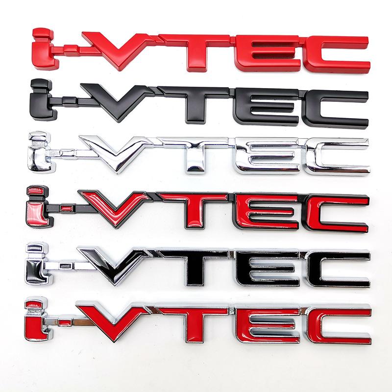 Ivtec I-vtec Letter Badge Car Stickers for Honda 10th Generation New CIVIC Accord Car Logo Modification Rear Trunk Metal Labels GI7