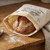 Washable Bread Storage Bag Cotton Outer Bag with Side Clip Closure for Countertop and Freezer Family Loaf Storage