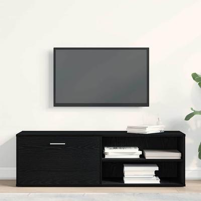 TV Cabinet Black Oak 120 X 34 X 37 Cm Particleboard