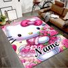 Custom HelloKitty Mat Personalized Name, Polyester Washable Indoor Entryway Rug, Gift for Christmas, Easter, Thanksgiving Day