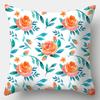 Federa Cuscino Floreale 45cmX45cm Quadrata Copricuscino per Divano Fiori ad Acquerello Cuscino