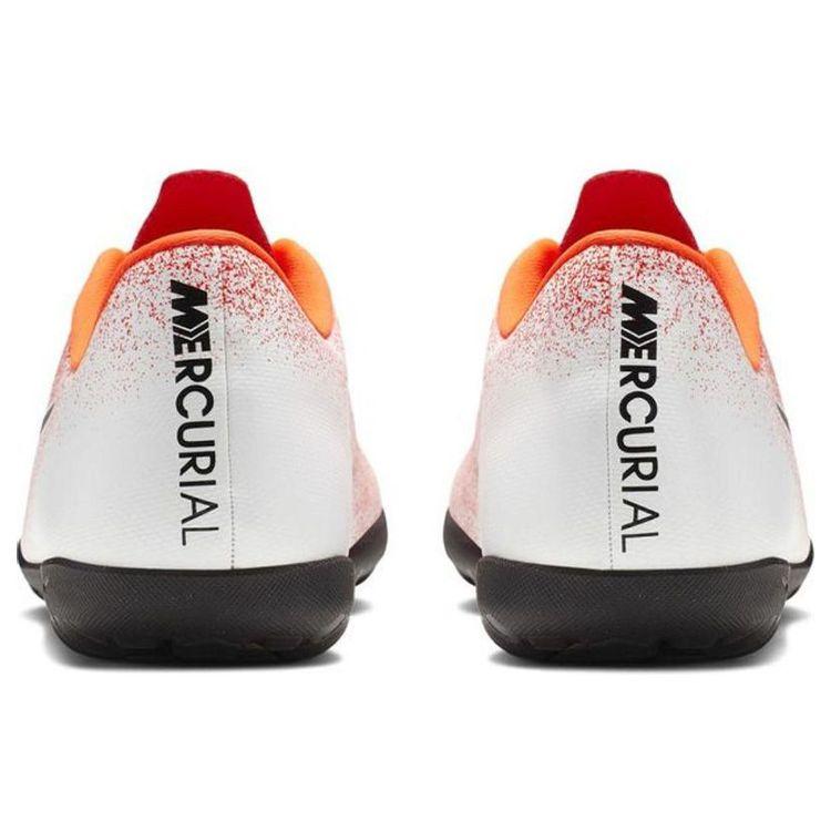 Nike Zapatillas de Fútbol Mercurial Vapor 12 Club Turf para Hombre Zapatillas de Fútbol Blanco Naranja AH7386-801