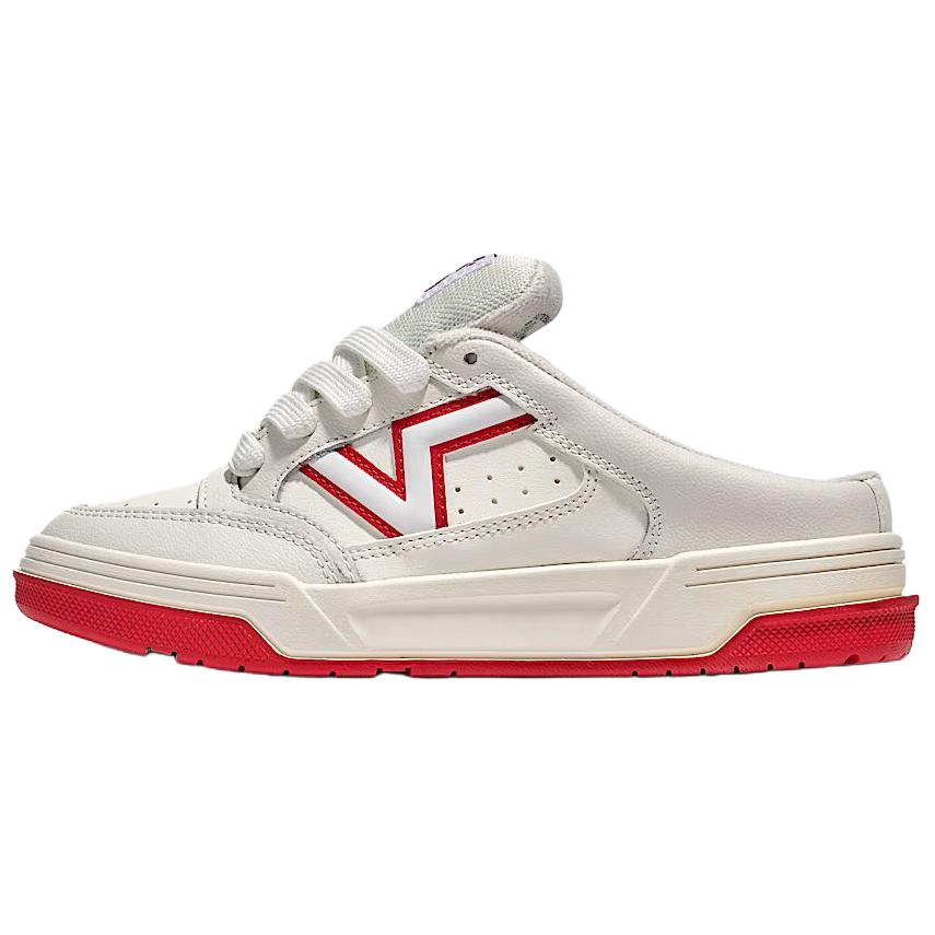 Vans Upland Comfortable Versatile Low-Top Skate Shoes Women sneaker White Red VN000D7AYF9