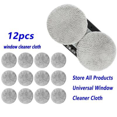 12 PCS Electric Window Cleaner Round Cleaning Cloth Window Cleaner Wipes