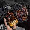 F-FNAF Five-nights-At-Freddys Silicone Soft Phone Case For iPhone 17 16 15 14 Plus 13 12 Mini 11 Black Cover