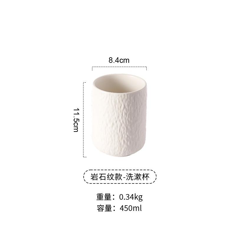 Creative Ceramic Toothbrush Holder Rinse Cup Bathroom Accessories Home Ceramic Rinse Cup Toothbrush Holder Hotel Home Decoration