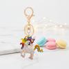 PYNASA Rhinestone Unicorn Keychain for Women, Cute Unicorn Animal Key Holder Accessory, Gift for Car, Backpack, Bag, Tag, Charm, Rainbow