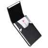 Slim Metal Pocket Business Card Holder Case with Magnetic Shut PU Leather Card Wallet ID Organizer for Men Women