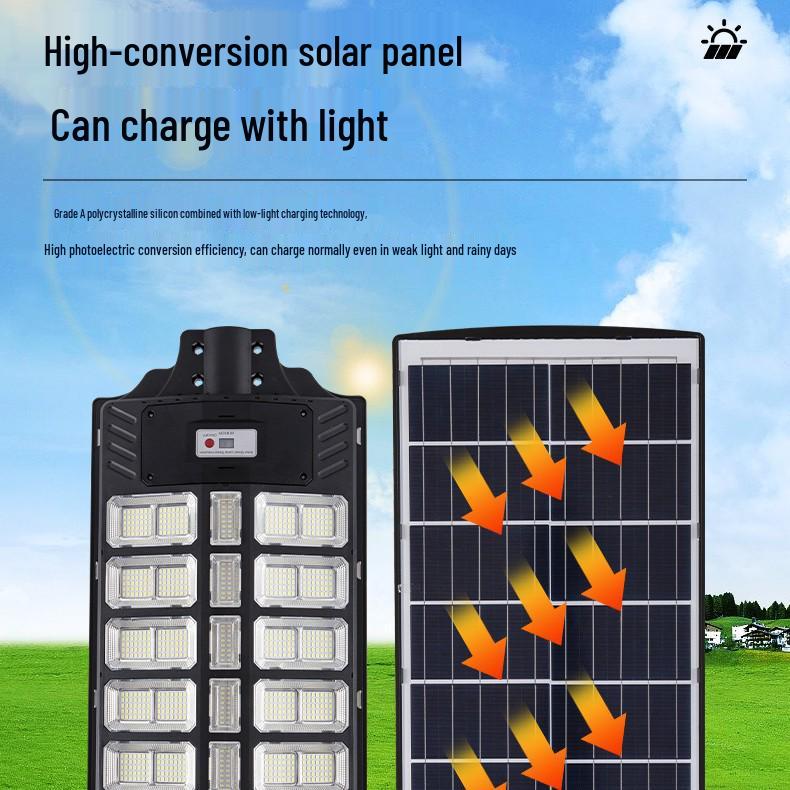 High-Brightness Solar-Powered Motion Sensor Street Light for Outdoor Courtyards