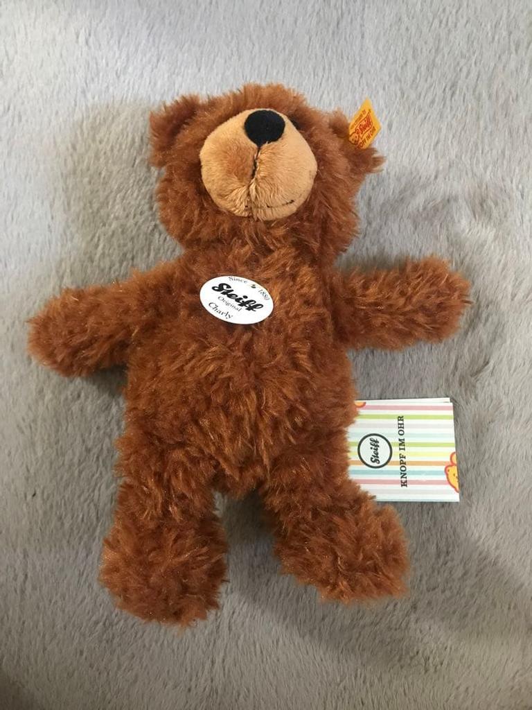 [USED] Steiff Charlie Teddy Bear Plush Toy, 23cm, Discontinued