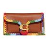 New Tabby Leather God Of Wine Bag, Shoulder Bag, Crossbody Bag Small Women's Brown & Rainbow CJ642-B4TT4