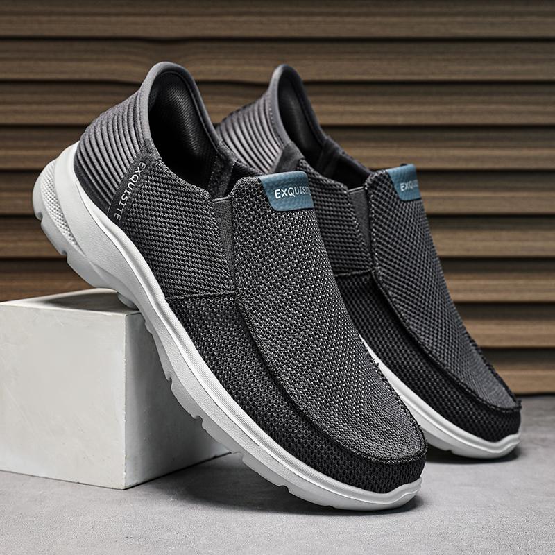 Nieuwe Zomer Ademende Canvas Schoenen Heren Loafers Slip On Sneakers Mode Casual Herenschoenen Lichtgewicht Flats Heren Rijschoen