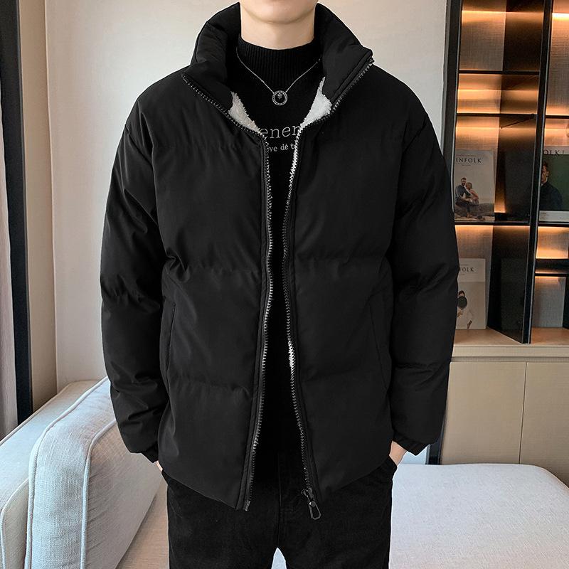 

New Lambswool Coat Men s Cotton-padded Coat Autumn and Winter Plus Velvet Padded Bread Cotton-padded Jacket Winter Cotton-padded Jacket L