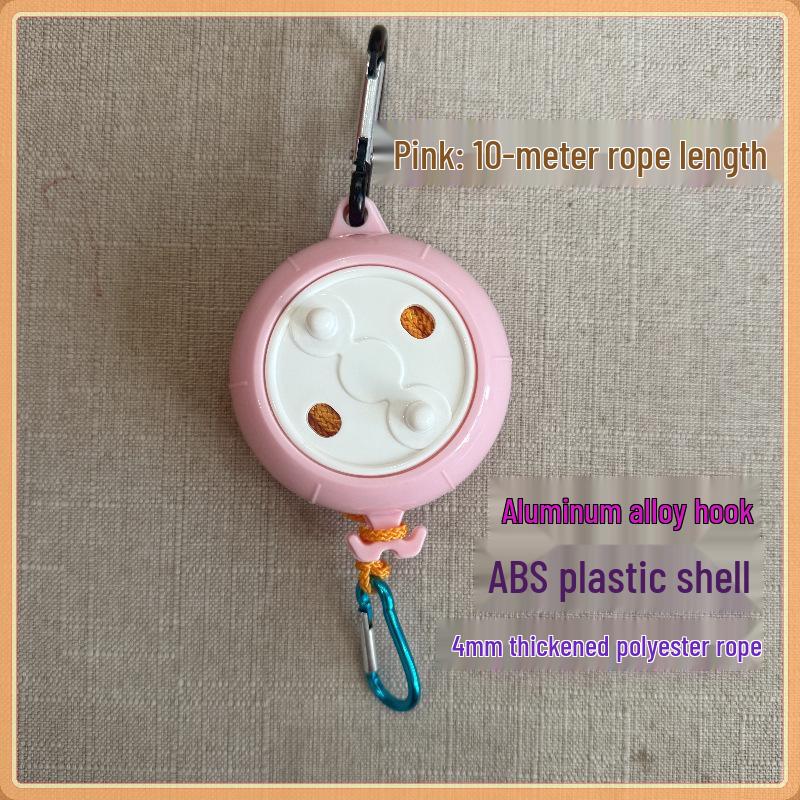 Compact 8m/10m Portable Travel Clothesline for Outdoor, Dorm, or Hotel Use