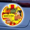 Thank You for Understanding: Creative Cartoon Female Driver Magnetic Car Sticker