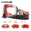 Kapvoe Photochromic Ski Goggles Magnetic Anti-Fog Lenses UV400 Protection Men Women Ski Goggles Snow Sunglasses Sports Eyewear