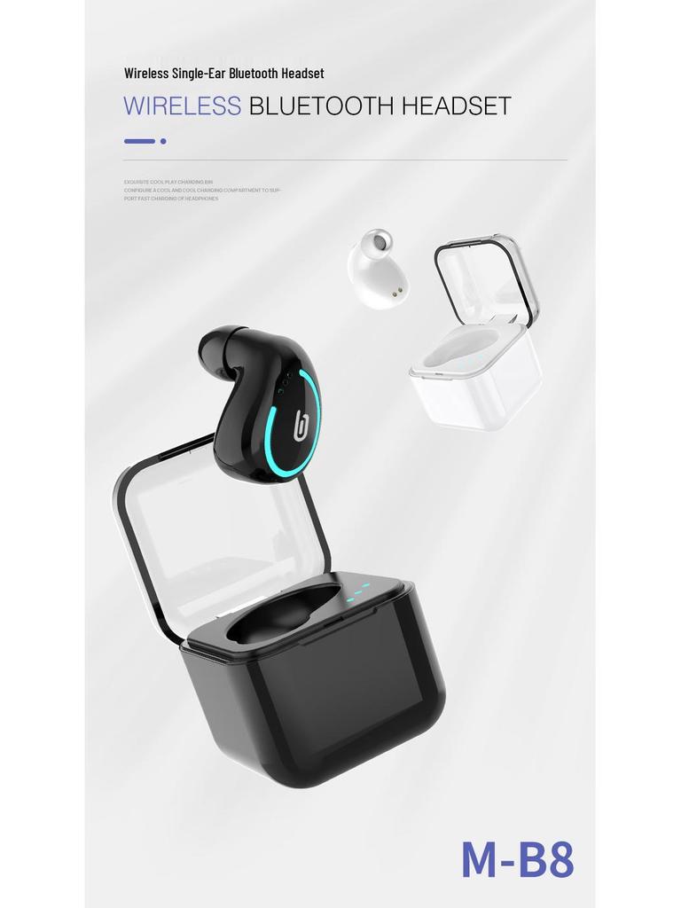B8 Mini Invisible TWS Noise-Cancelling Bluetooth Earbuds with Charging Case