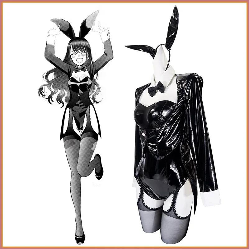 Costume Cosplay Bunny Girl, Marin Kitagawa, Uniforme di Halloween, Vestiti di Carnevale Imbevuti