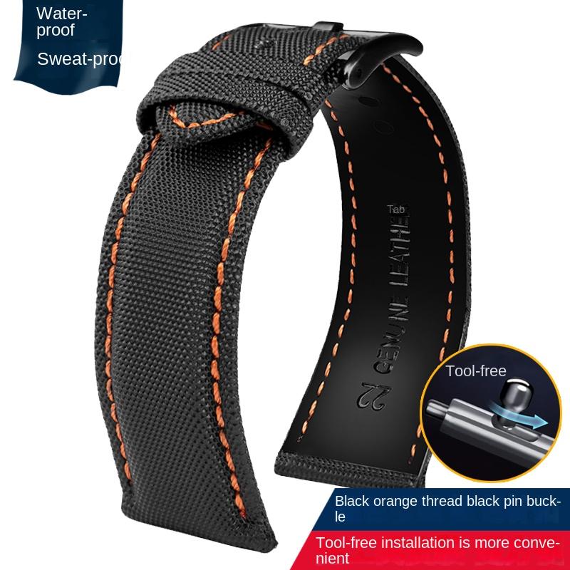 Schnellwechsel-Uhrenarmband Für MIDO Helmsman commander omega Tag Heuer Nylon Canvas Leder Wasserdicht Herren-Uhrenarmband 20mm 22mm