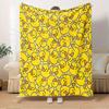 1pc Duck Pattern YellowDigital Print Fleece Blanket - Contemporary Style, Suitable for All Seasons, Perfect for Home, Travel, or Camping - M