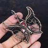 Kingman Red Mohave Copper Turquoise Pendant Copper Wire Wrapped Pendant Handmade Jewelry Butterfly Pendant Gemstone Jewelry Gifts for Mother