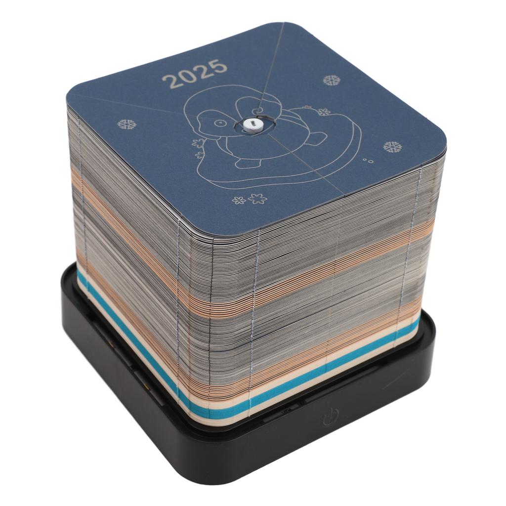 2025 3D Calendar Memo Pad Decorative Paper Carving Craft Note Pad with Light for Home School Office