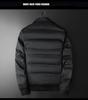 European Winter Lightweight Men's Embroidered Lapel Down Jacket - Trendy Plus Size Warm White Duck Down Coat