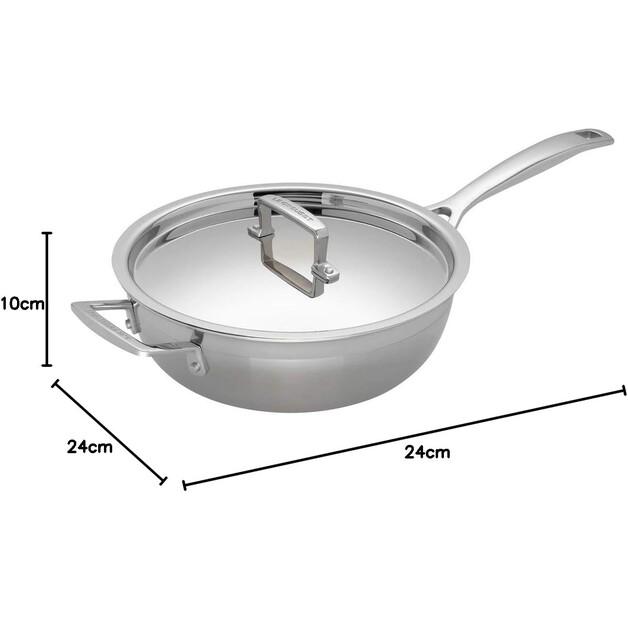 Сковорода Le Creuset 3-Ply с крышкой 24 см (96201424001000)