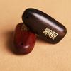 Luxury Handmade Red and Black Sandalwood Keychain: Safe, Auspicious, Unisex, Personalized
