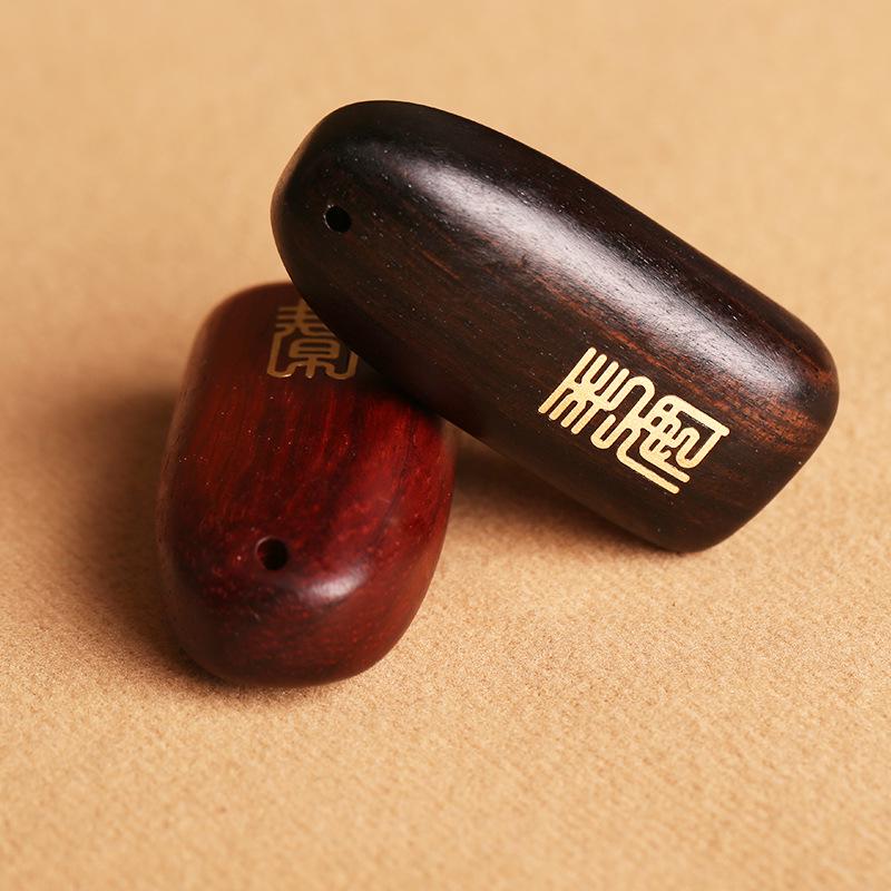 Luxury Handmade Red and Black Sandalwood Keychain: Safe, Auspicious, Unisex, Personalized