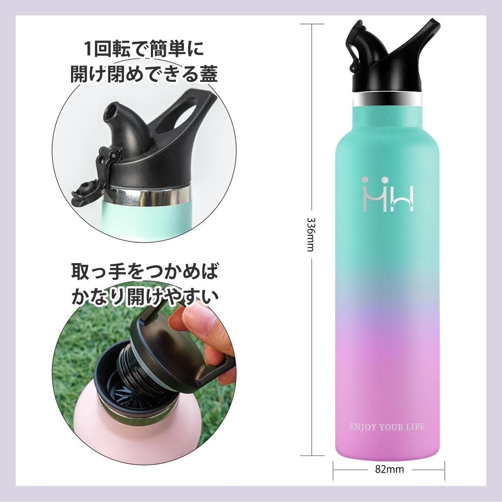 Eliciya 1 Liter Vacuum Insulated Stainless Steel Water Bottle, Large Capacity, Insulates Hot and Cold Water, Leak-Proof Travel Bottle, Stylish