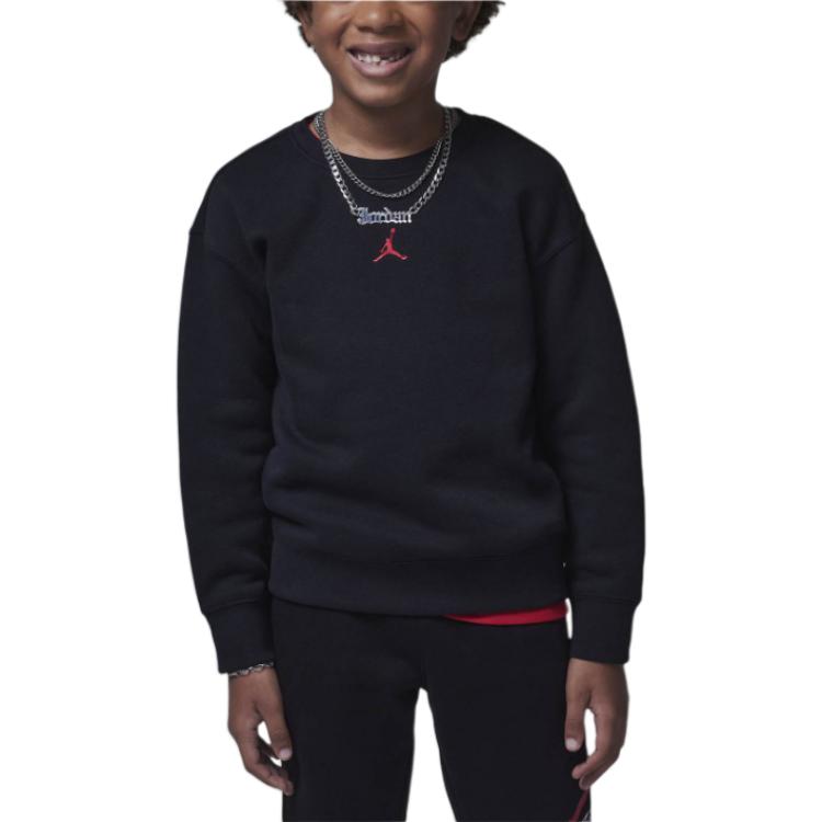 

Jordan Game Time свитер с круглым вырезом, удобная толстовка с длинным рукавом, детская толстовка, черный цвет IB5821-010 S