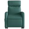 Electric Massage Recliner with Rising Function Dark Green Fabric