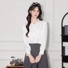 Women's Long Sleeve Scarf Tie Shirt
