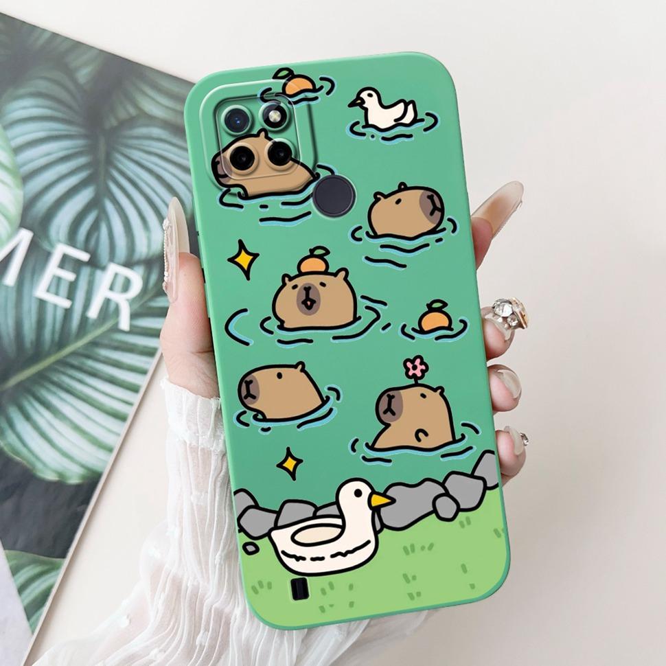 For Realme C21Y Case Luxury Painted Cover  RMX3261 RMX3263 Soft Silicone Phone Case For Realme C 21Y C21Y Coque TPU Back Cover