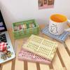 6-color folding plastic storage box, student desk tidying tape, stationery folding basket, storage basket, storage box