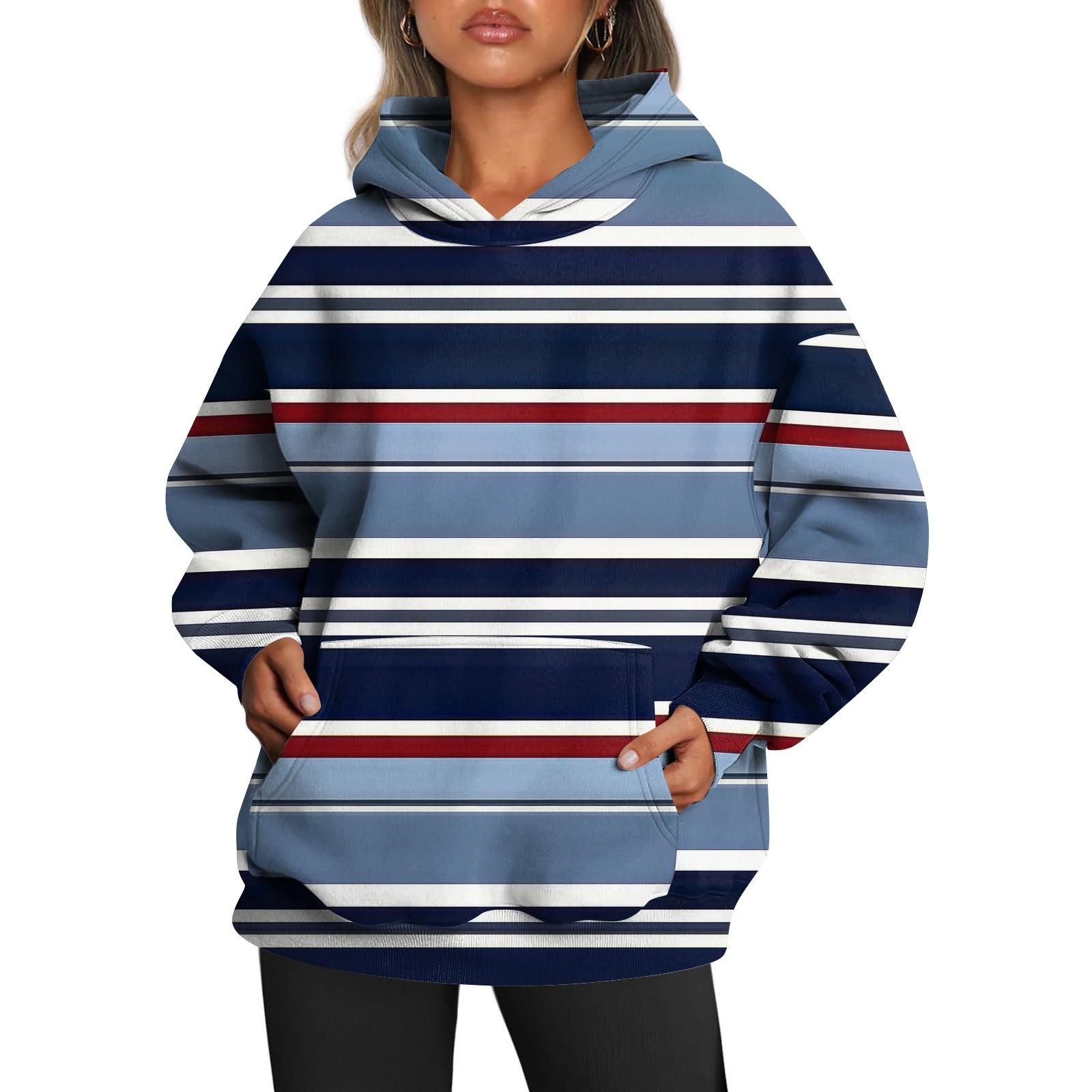 Женские толстовки с капюшоном большого размера с длинным рукавом с принтом — фото 3