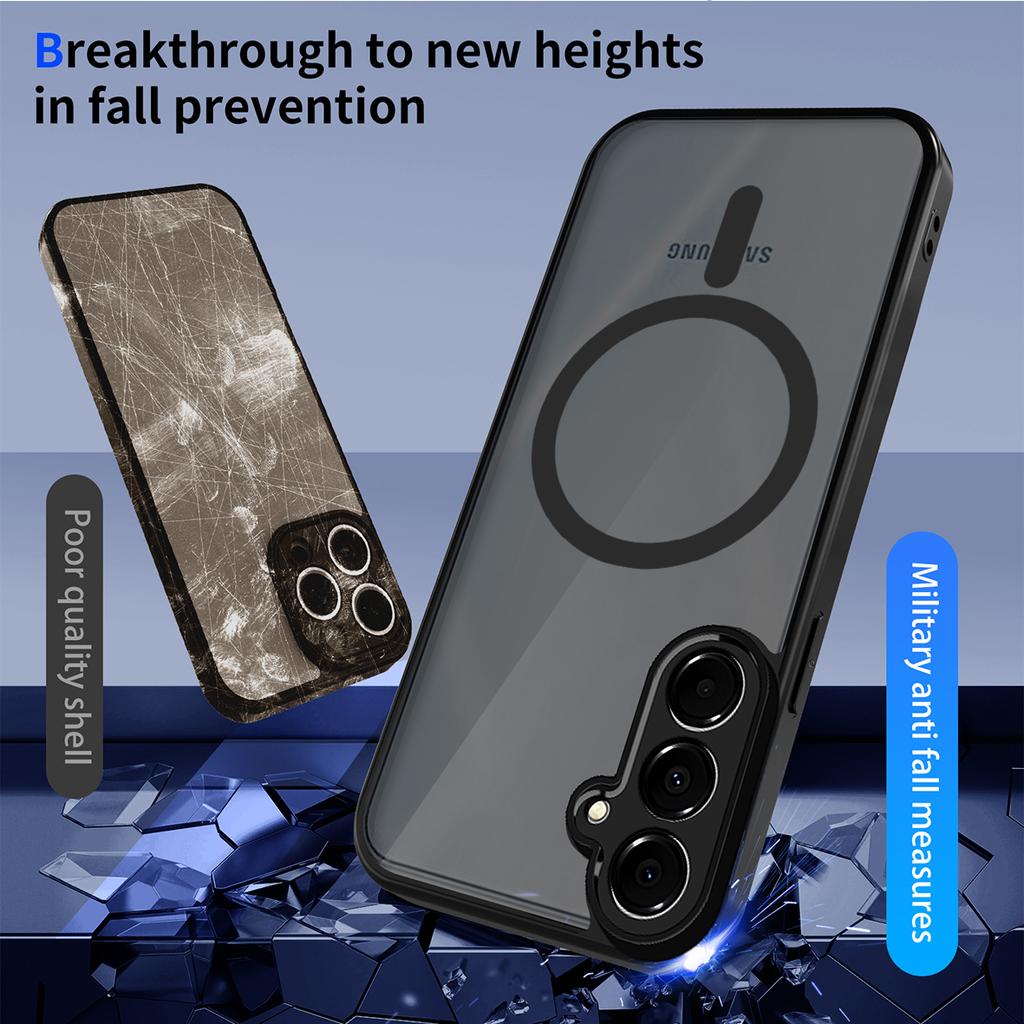 For Samsung Galaxy A16 4G/5G Magnetic Case Skin Touch Matte Translucent PC + TPU Anti-Drop Phone Cover