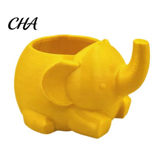 Desktop Storage for Pens 3D Printed Elephant Pen Holder, Minimalist Organizer Office School Supplies, Tidy Makeup Brush Cute Animal Stationery