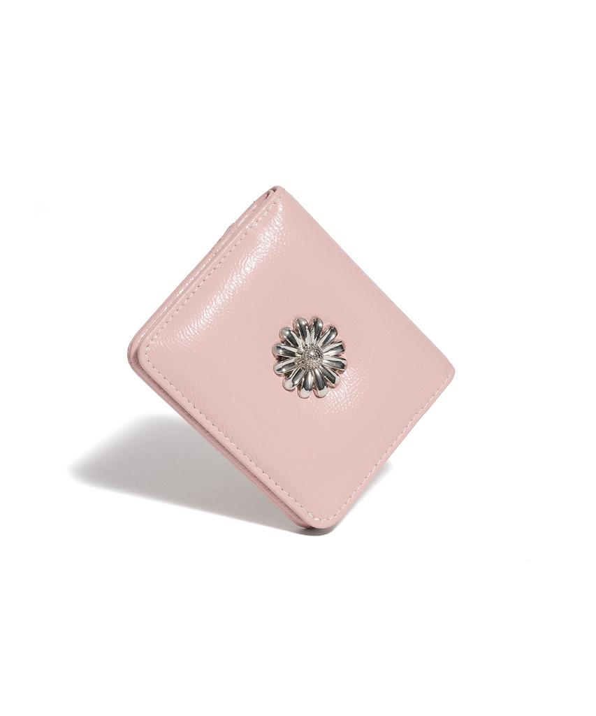 Lemasque Daisy Photo Slot Wallet Bill Card Holder Baby Pink