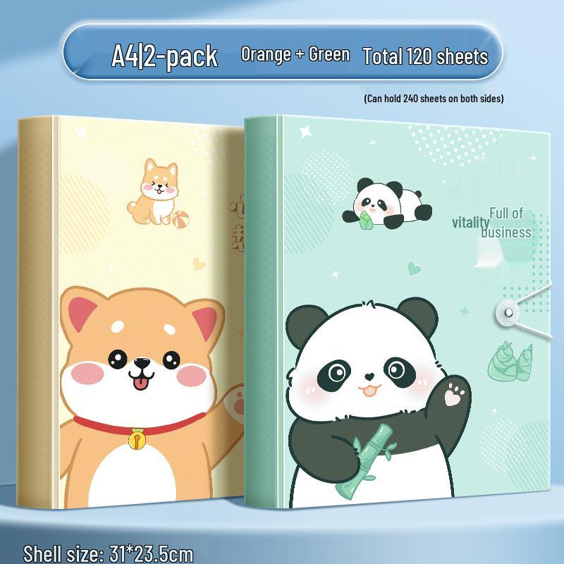 A4 Multi-Layer Transparent Document Folder with Loose-Leaf Inserts for Students