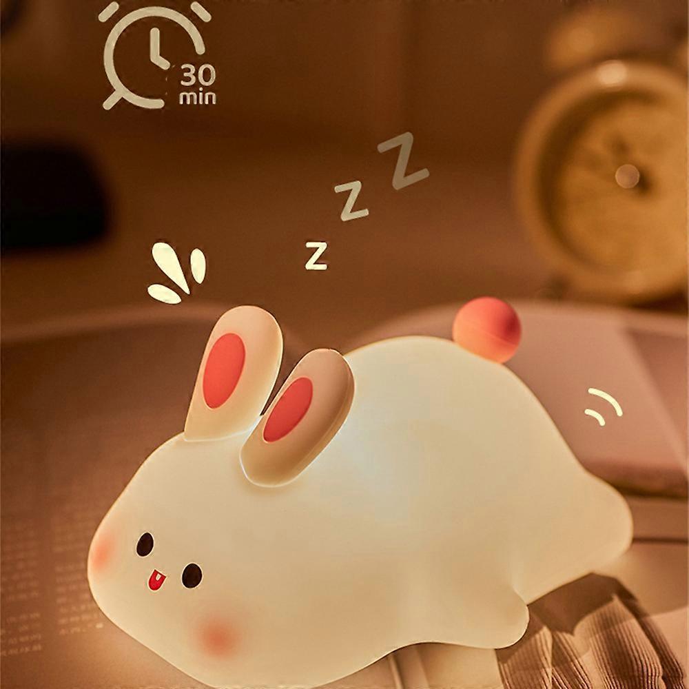 1/2Pcs Night Light Cute Rabbit Colorful Light Clap Lamp Pat Lamp Night Feeding Baby Bedroom  Kid's Gift