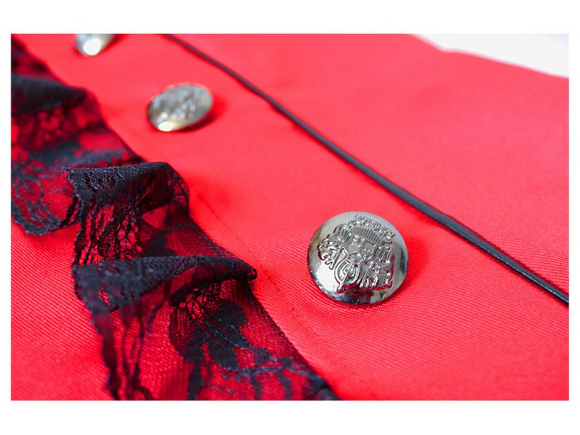 European-American Medieval Solid Color Long-Sleeve Irregular Women's Jacket for Stage Performance