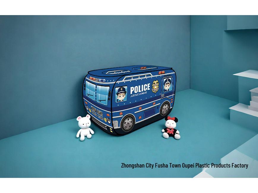 Kids' Police Car & Fire Truck Play Tent - Indoor/Outdoor Foldable Playhouse
