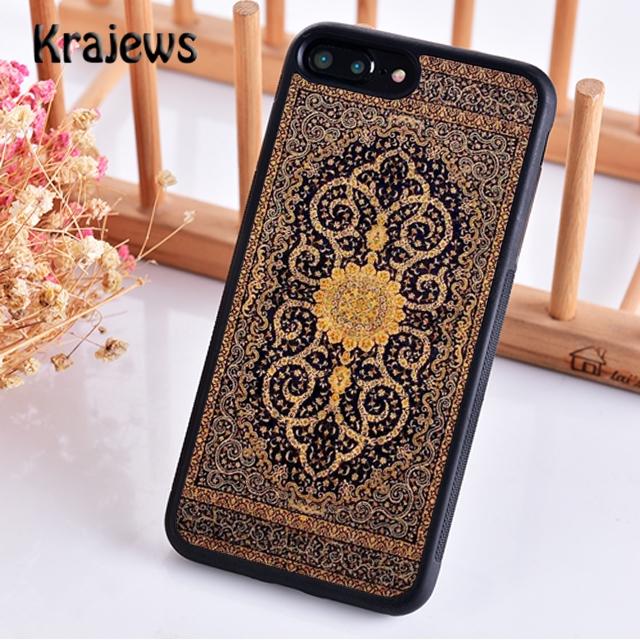 

Чехол для телефона Krajews с персидским ковром и цветочным узором для iPhone 14 5 6s 7 8 plus X XR XS 11 12 13 pro max Samsung S21 S22ultra Samsung S22ultra