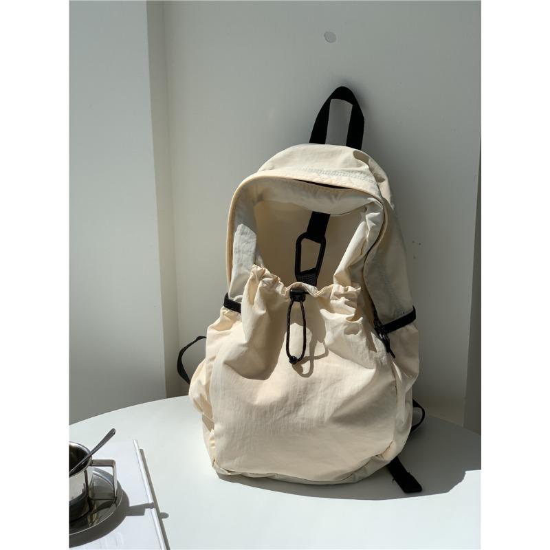 

Small schoolbag solid color versatile nylon backpack large capacity female leisure college student backpack