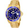 Invicta Pro Diver Automatic Watch, 40mm Case, Gold with Stainless Steel Strap, Blue Dial, 8930OB, Men's, Officially Imported