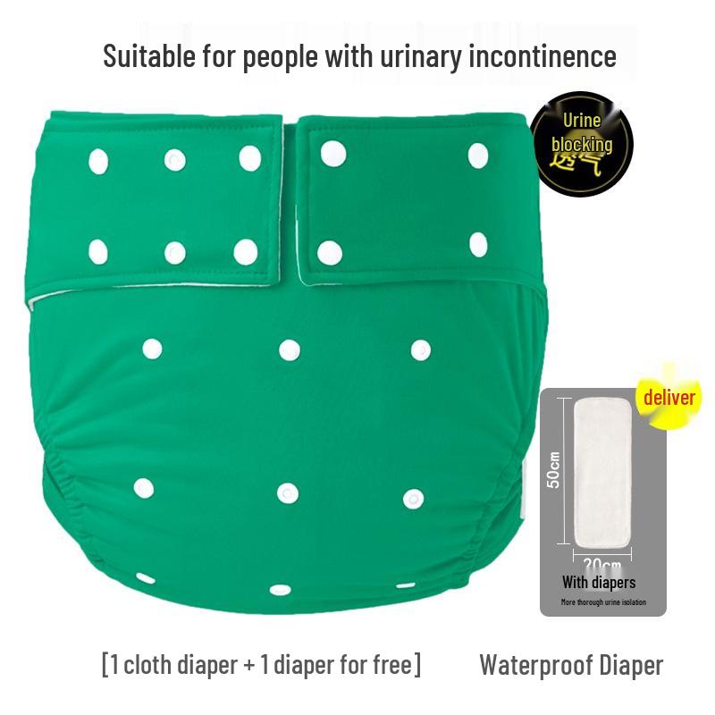 Adult Incontinence Cloth Diaper Cover - Adjustable, Anti-Leakage Pants for Bedridden Care